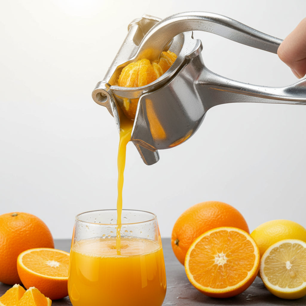 EXPRIMIDOR MANUAL DE FRUTAS METAL